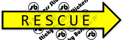 Yellow Rescue Arrows Airplane Yellow Rescue Arrow Weatherproof Vinyl Sticker Military Jet | eBay
