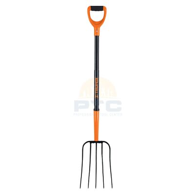 Truper BPJ-5MC Straw pitchfork, 5 teeth, 37'' steel handle, ''D'' handle