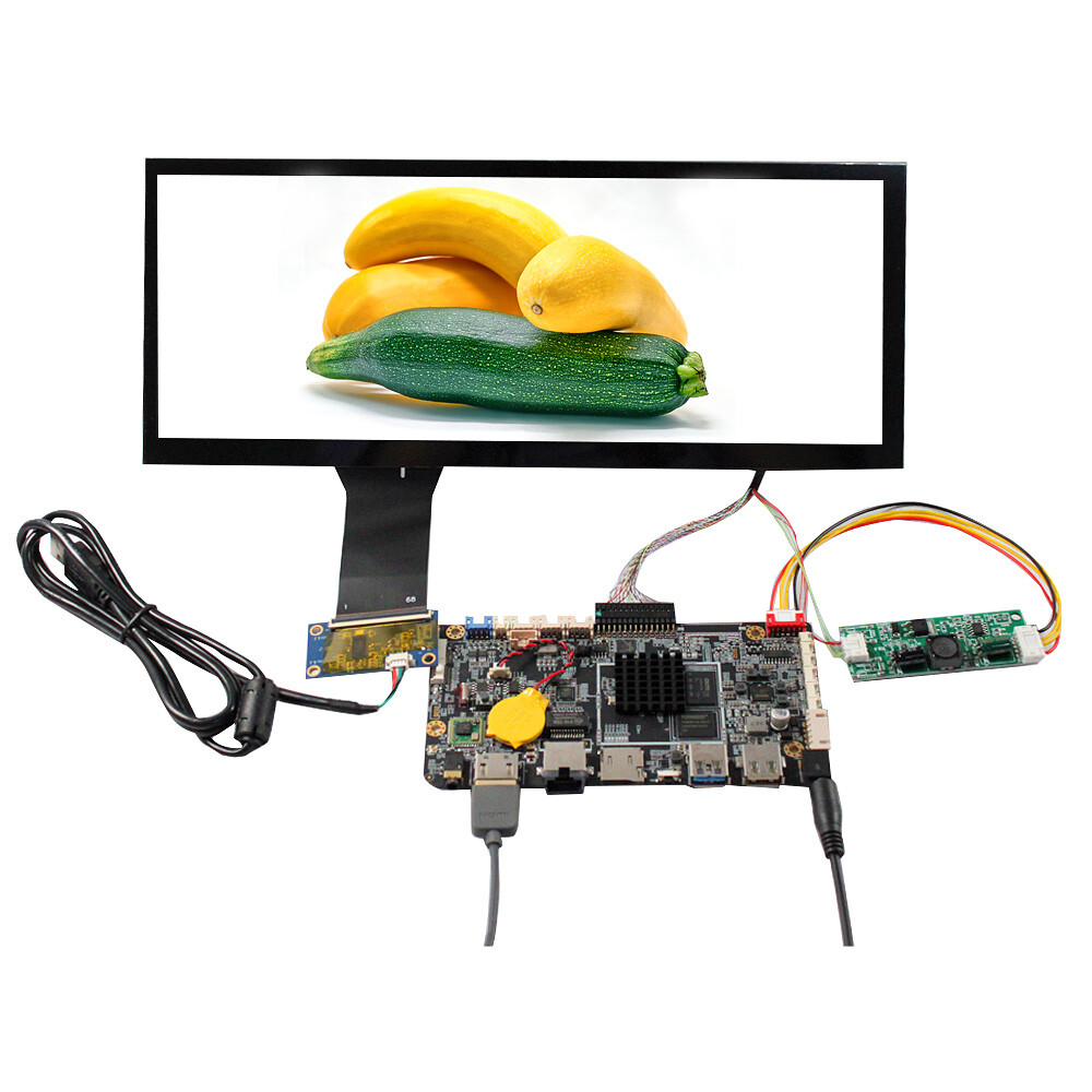 12.3"" 1920x720 FHD IPS LCD Touch Screen Wide Bar Display Android Control Board