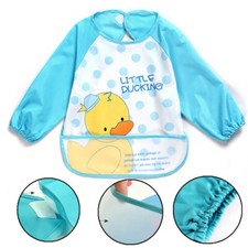 Baby Apron Toddler Waterproof Long Sleeve Art Painting Smock Feeding Bibs