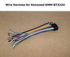 NEW WIRE HARNESS FOR KENWOOD KMMBT322U KMM-BT322U Extra Long Ground - 12"