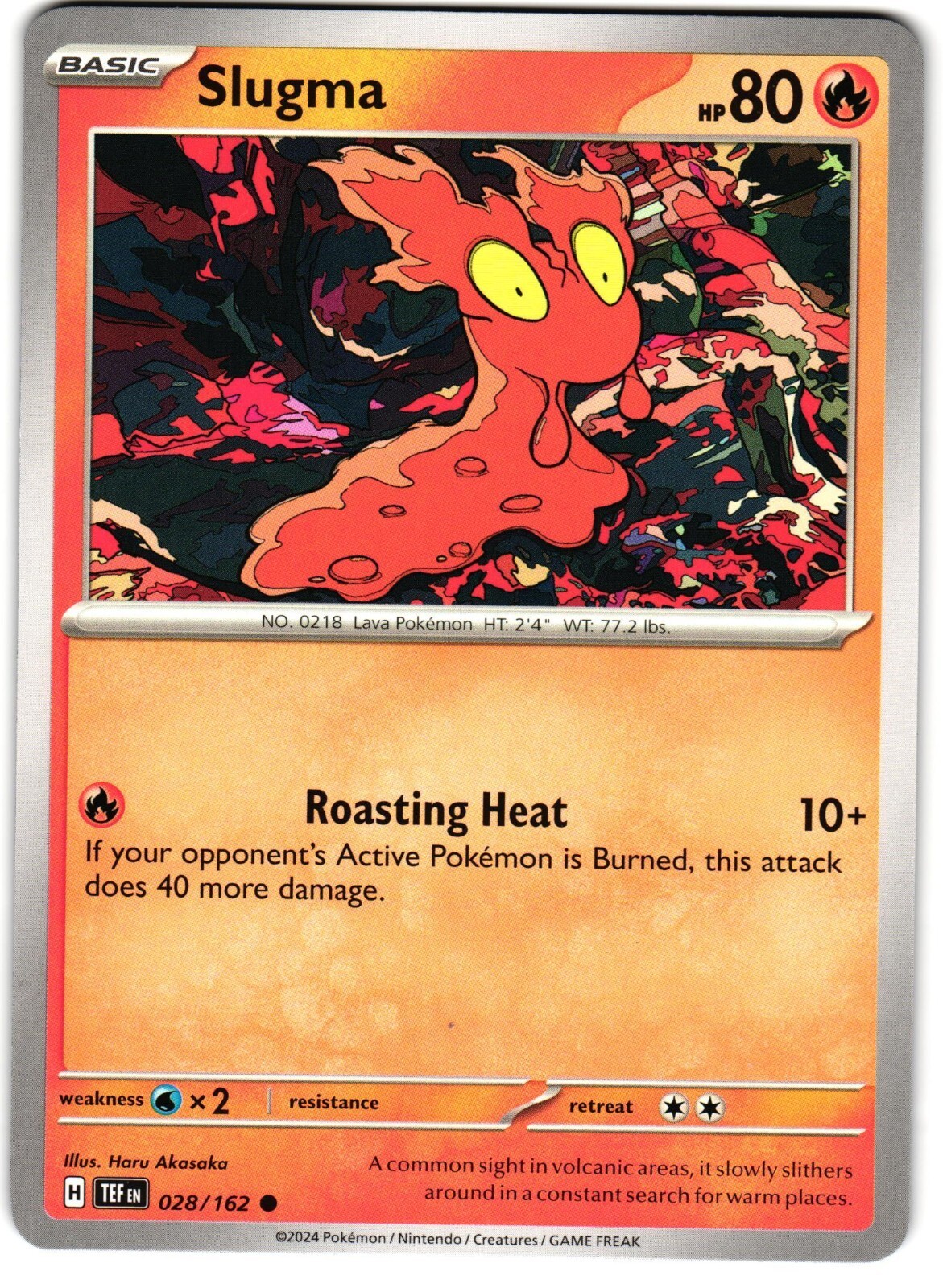 Slugma 28/162 Pokemon SV: Temporal Forces