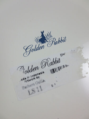 Set of 4 Golden Rabbit Enamelware 8.5" Lobster Claw Sandwich Plates Nautical - Picture 4 of 4