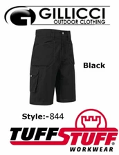 TUFF STUFF HEAVY DUTY MEN’S PRO SAFETY WORK CARGO COMBAT HARD SUMMER SHORTS 844 