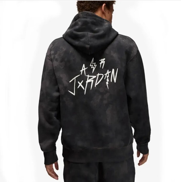 Nike Air Jordan x J Balvin Fleece Hoodie SIZE Medium Black DR2958