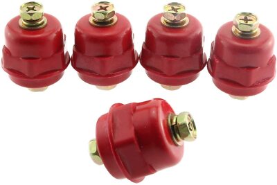 Busbar Insulator 5PCS Red Resin SM-25 M6 Polyester Standoff Insulators with S...