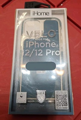 iHome 2IHPC0778L9W2 iPhone 12/12 Pro Silicone Velo Case, Blue