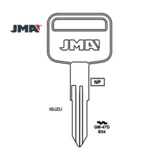 JMA Replacement Uncut Key Blank for GM - B54 - GM-47D (10 Pack)