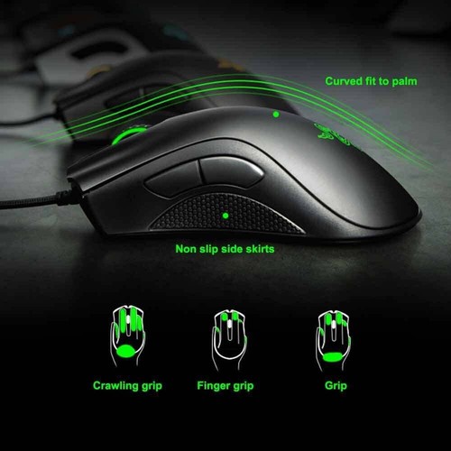 Razer DeathAdder Essential Wired Gaming Mouse Mice 6400DPI Optical - Black UK - Picture 4 of 10
