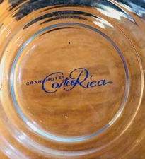 Vintage Gran Hotel Costa Rica Glass Round Ashtray