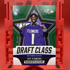 2023 Panini Rookies & Stars Draft Class #DC-20 Zay Flowers RC 6/25 Green SSP