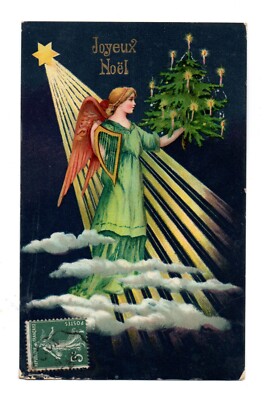 Christmas Angel. MERRY CHRISTMAS. Old postcard 8686