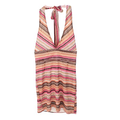 Kendall & Kylie Dress Womens Medium Short Mini Bodycon Halter V Tank Sleeveless