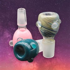 Pyrex Lab Glass Slide Color Coilpot Bubble Bowl 14 18mm Tobacco Hookah Bong