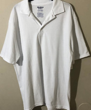 Gildan Men s DryBlend Cotton Blend Polo Shirt White Sz XL NWOT