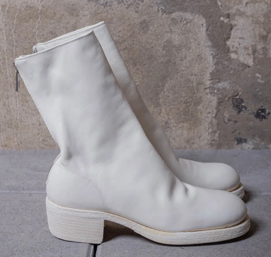 GUIDI Women's 788Z Back Zip Soft Horse Leather Boots White GUIDI Women's 788Z Back Zip Soft Horse Leather Boots White