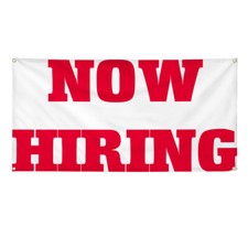 Vinyl Banner Multiple Sizes Now Hiring Business H Business Outdoor