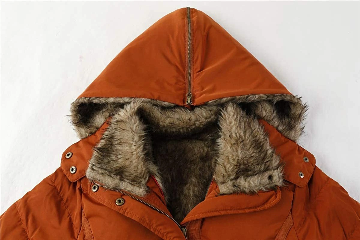 Remikstyt Womens Coats Winter Zipper Hooded Faux Fur Inside Down Jackets Remikstyt Womens Coats Winter Zipper Hooded Faux Fur Inside Down Jackets