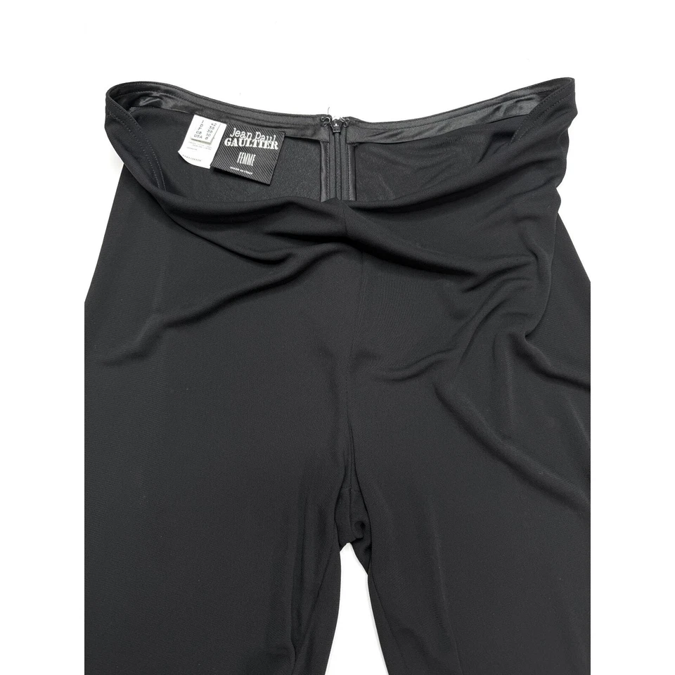 Pantalones transparentes Jean Paul Gaultier JPG para mujer negros rayón talla 8 Foto 3 de 4