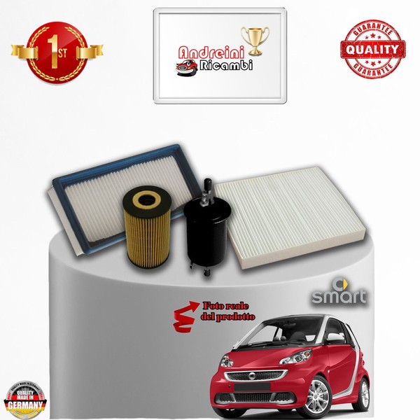 Set Service 4 Filter Intelligent Fortwo II 0.8 CDI 40KW 54CV Von 2009->-image