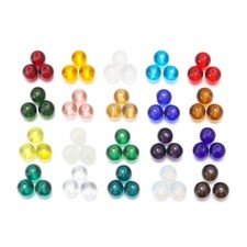 100x Solid Color Glass Ball Beads Round Loose Beads DIY Beading Jewelry 8mm