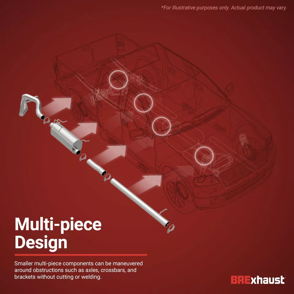BRExhaust Direct-Fit Replacement Exhaust System Kit 106-0260 - Image 4 of 4