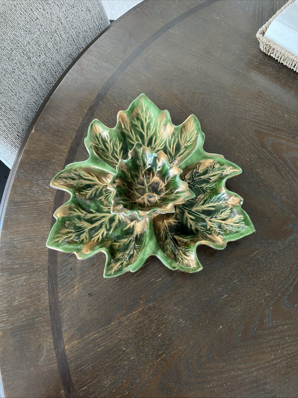 Vintage MCM CHIP AND DIP SET, Holland Mold, Gorgeous Colors 13” Across