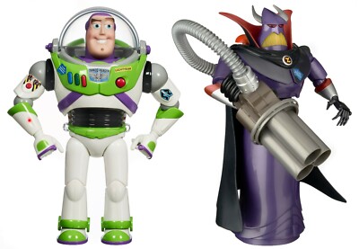New Toy Story 12.5'' Buzz Lightyear and 14'' Emperor Zurg Talking Action Figures