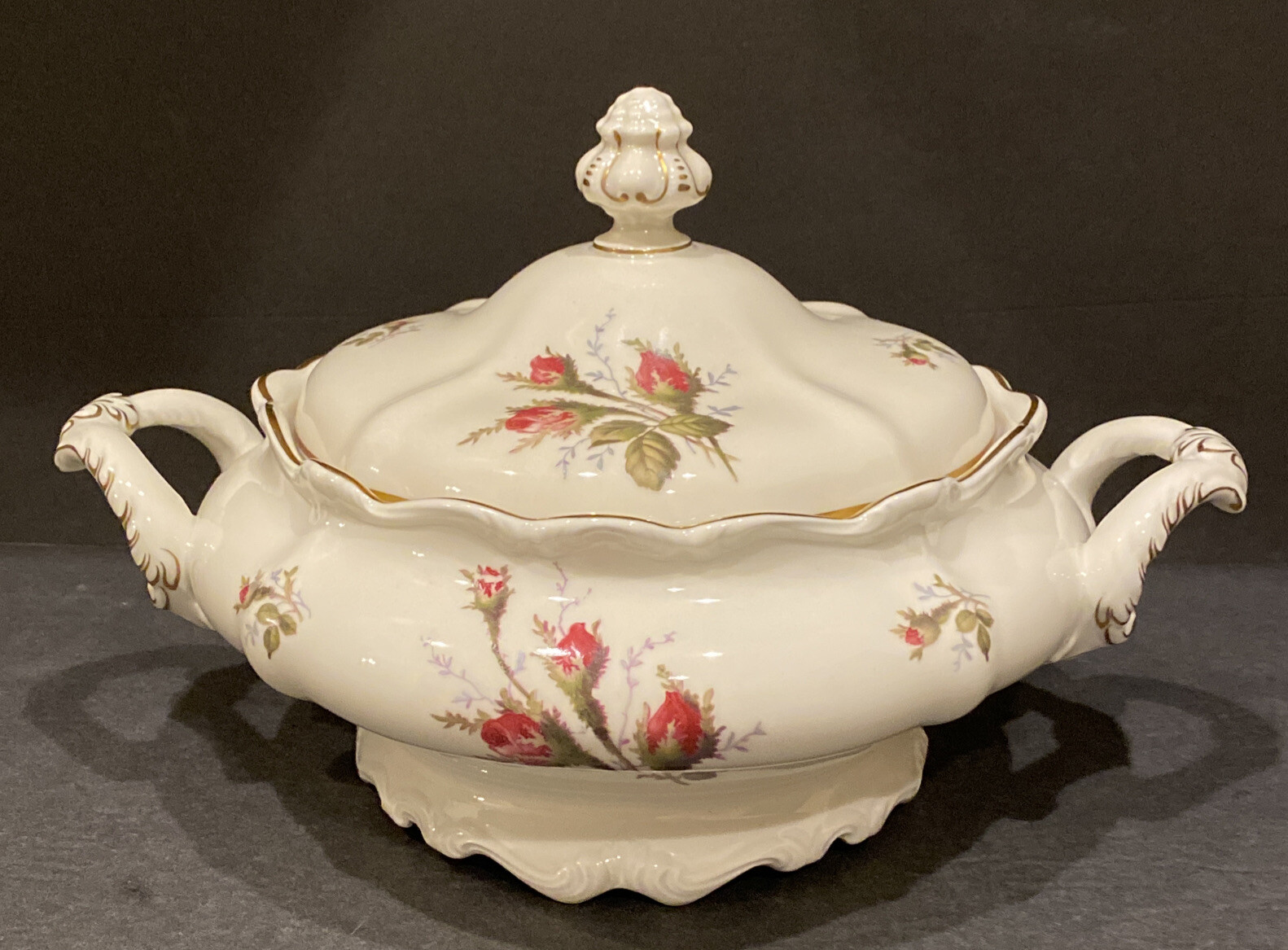 Rosenthal Pompadour Covered Vegetable Bowl Tureen 11” Long Vintage China