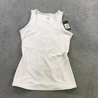 TOMMIE COPPER Tank Womens Extra Large XL  Lower Back Support Tank Ladies White a