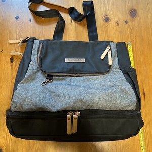 Petunia Pickle Bottoms Pivot Backpack Diaper Bag Grey & Black