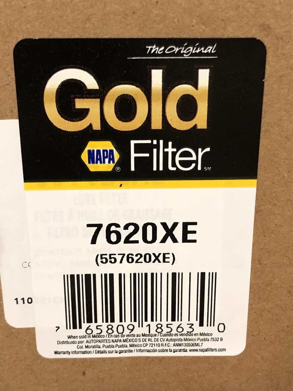 NAPA Gold Oil Filter 7620XE , New in box