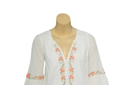 Joie Jarette Dress S 6 Women's Casual Embroidered Ivory Cotton Mini NEW 44382 - Picture 3 of 7