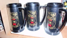 3 VINTAGE THERMO SERV INSULATED MUGS ~ MICHELOB BEER ~EUC