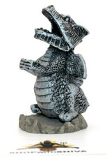 Image of Incense Cone Burner Holder - Silver Dragon - Smoking Ornament 9.5cm