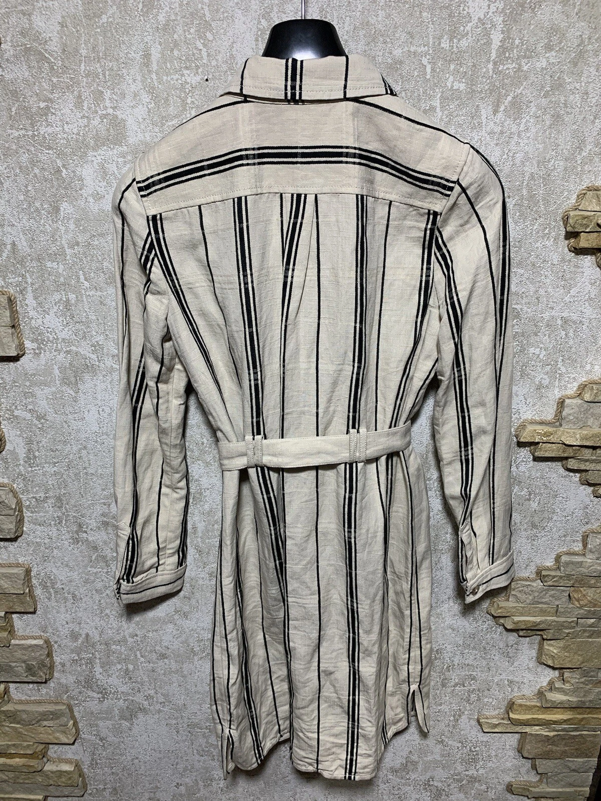 Abito Tory Burch Emilynn vestito con cintura in seta lino taglia 10