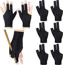 8 Pcs 3 Fingers Pool Gloves Billiards Left Hand Cue Sport Show Gloves for Women