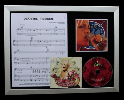 PINK Dear Mr. President+Dead LTD TOP QUALITY CD FRAMED DISPLAY+FAST GLOBAL SHIP