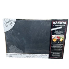 ThirstyStone Slate Cheese Board 7.75" x 11.75" NEW