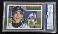 2005 KAZUO MATSUI Signed Topps Heritage LE Card /1956-NEW YORK METS-PSA