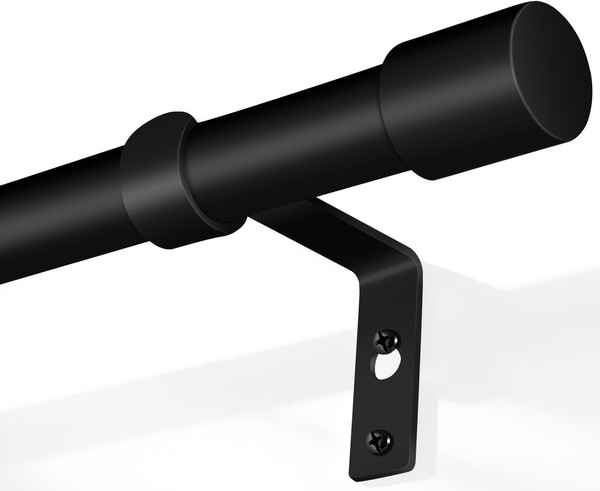 Gardinenstange Schwarz Ausziehbar 76-228Cm, Ø 19Mm Vorhangstange Stabil Metall-image