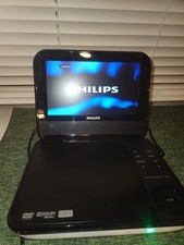 Portable DVD Player Philips 7" Screen. OE Power Adapter. Vintage. Works Well.