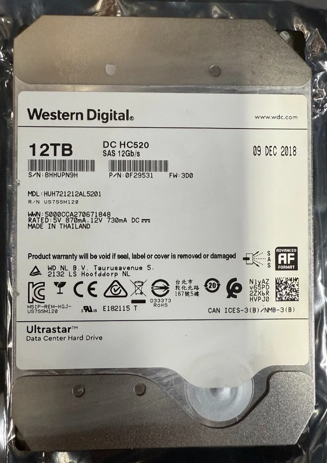 HGST Internal Hard Disk Drives 12 TB Storage Capacity for sale - eBay