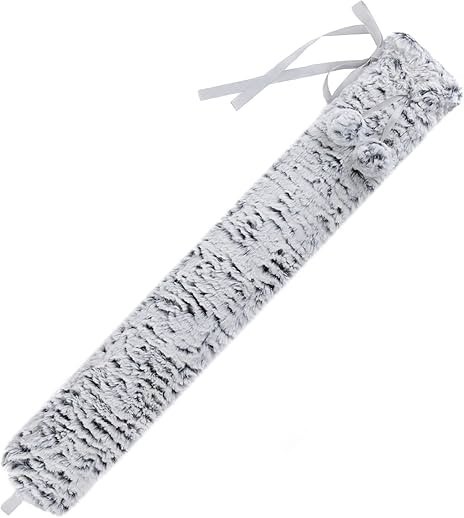 LIVIVO Extra Long 2L Hot Water Bottle for Full Body Warmth with Soft Grey Cover