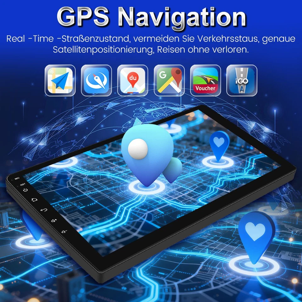 8Kern 4+64GB Android 15 Autoradio GPS Navi FM Für Volkswagen Polo 2004-2011 +KAM - Bild 4 von 4