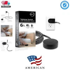 Extension Cord with Switch On/Off Plug, 6 Ft Braided Power Cord Outlet Switch...