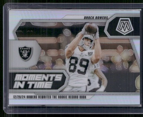 2025 Panini Mosaic #17 Brock Bowers Moments In Time Silver
