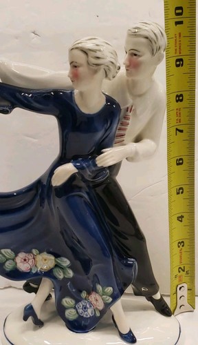 KATZHUTTE ART DECO PORCELAIN FIGURINE DANCING COUPLE C.1930'S GOLDSCHEIDER ERA - Picture 15 of 20