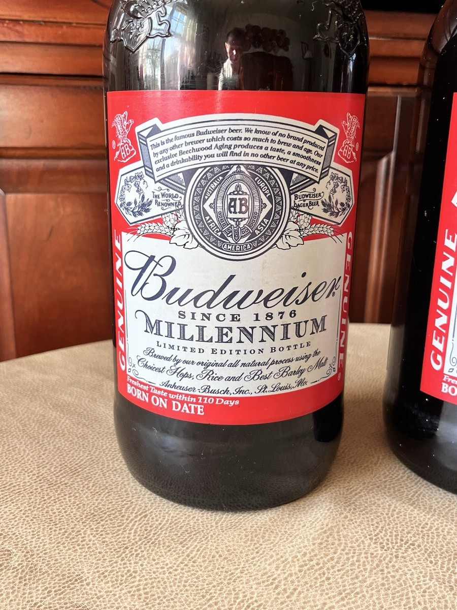 Vintage Budweiser Millennium Jumbo Glass Beer Bottle 14.5