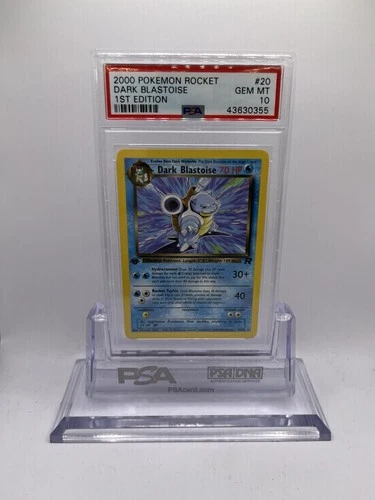2000 Pokemon Team Rocket Dark Blastoise 1st Edition #20 Non-Holo PSA 10 GEM MINT